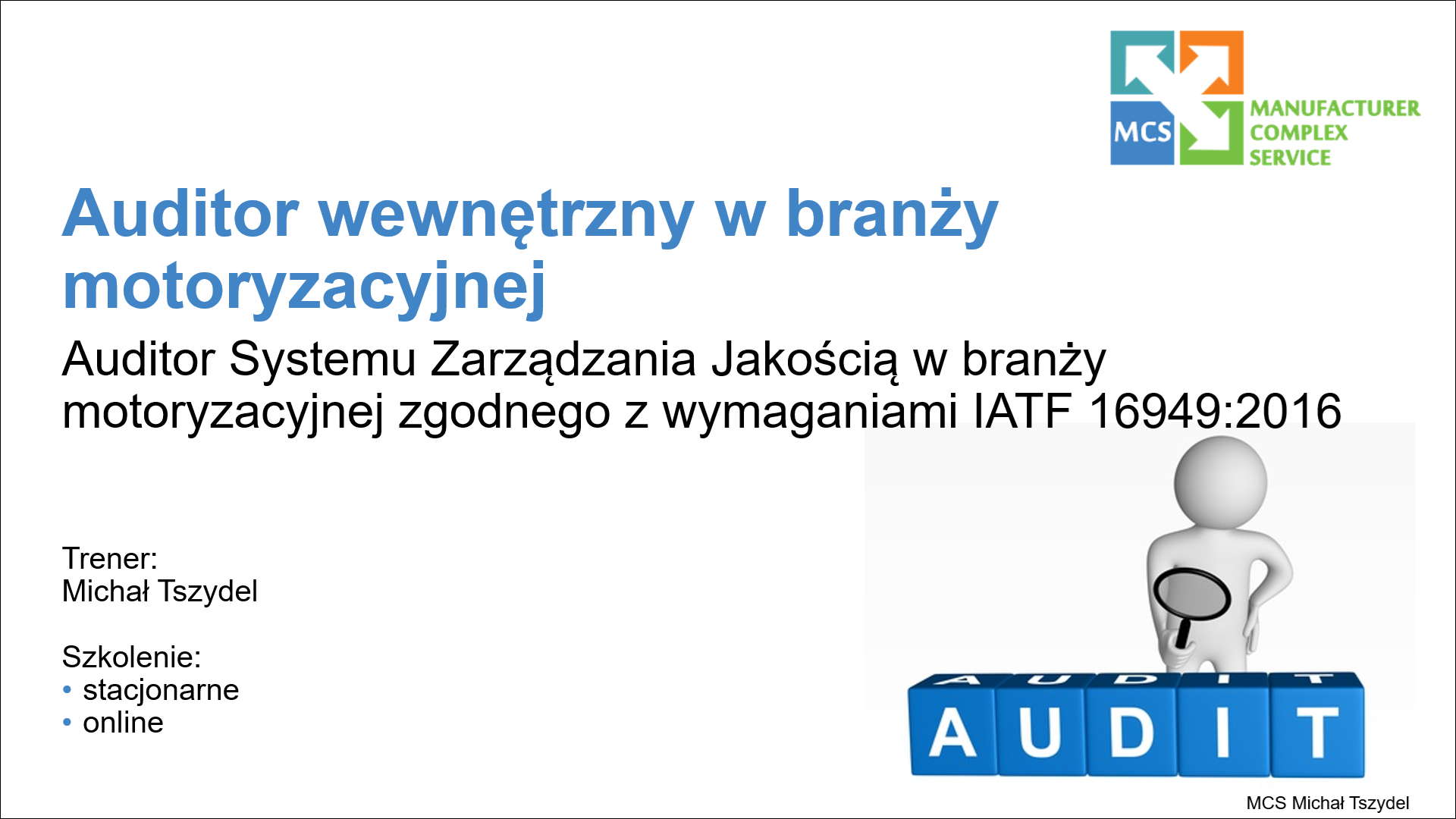 Auditor IATF 16949 2016   logo szkolenia