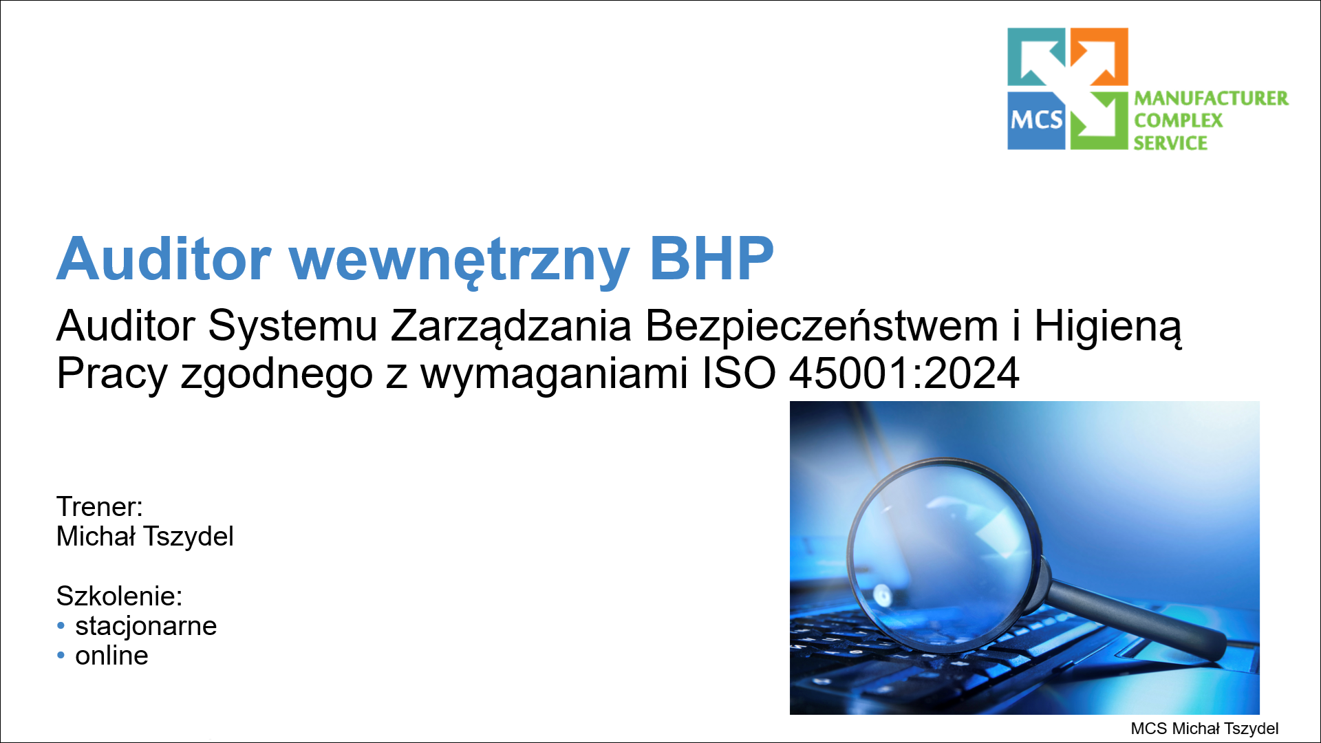 Auditor ISO 45001 2024   logo szkolenia