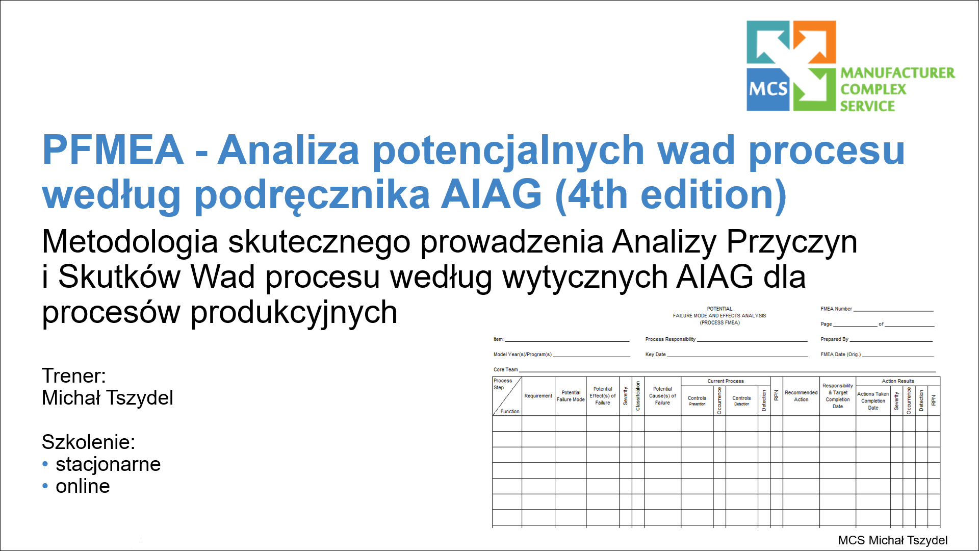 PFMEA AIAG   logo szkolenia